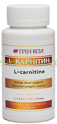 L-Карнитин форте L-carnitine, 100 капс-карнітин для схуднення для спортсменів для чоловіків для серця