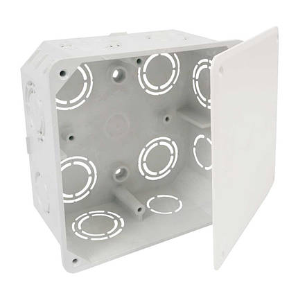 Розподільча коробка KO 100_KA 107х107х50мм IP20, біла, для кабелів, фото 1