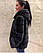 Шубка з натурального хутра норки з капюшоном,колір графіт 70 див., фото 2