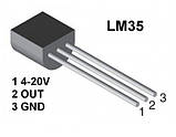 Датчик температури LM35 вимірювання температури в діапазоні від -55 до +150 °C Лінійність 10.0 mV/°C, фото 4