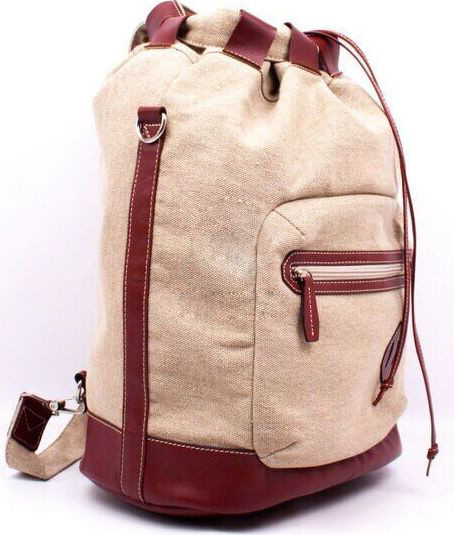 Городской рюкзак-мешок из ткани Valenta бежевый на 25л