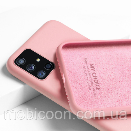 Чохол Silicone Case full для Samsung Galaxy A31 A315F рожевий (самсунг а31)