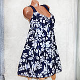 Великий купальник 66 розмір (10XL). Літній синій купальник (сукня) танкіні, труси з гарною посадкою, фото 2