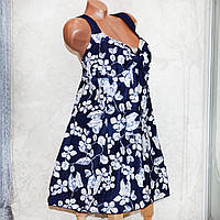 Великий купальник 74 розмір (14XL). Синій купальник танк (танкіні), купальник туніка, з глибокими трусами