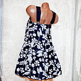 Великий купальник 66 розмір (10XL). Літній синій купальник (сукня) танкіні, труси з гарною посадкою, фото 3