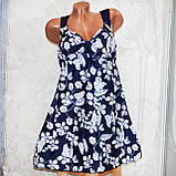 Великий купальник 66 розмір (10XL). Літній синій купальник (сукня) танкіні, труси з гарною посадкою, фото 4