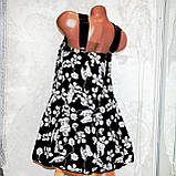 Великий купальник 72 розмір (13XL). Пляжний чорний купальник (сукня) танкіні, труси з глибокою посадкою, фото 3