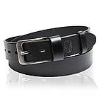 Ремінь чоловічий шкіряний Betlewski® 3,5 х 0,4 (LIC35-0) — чорний, фото 2