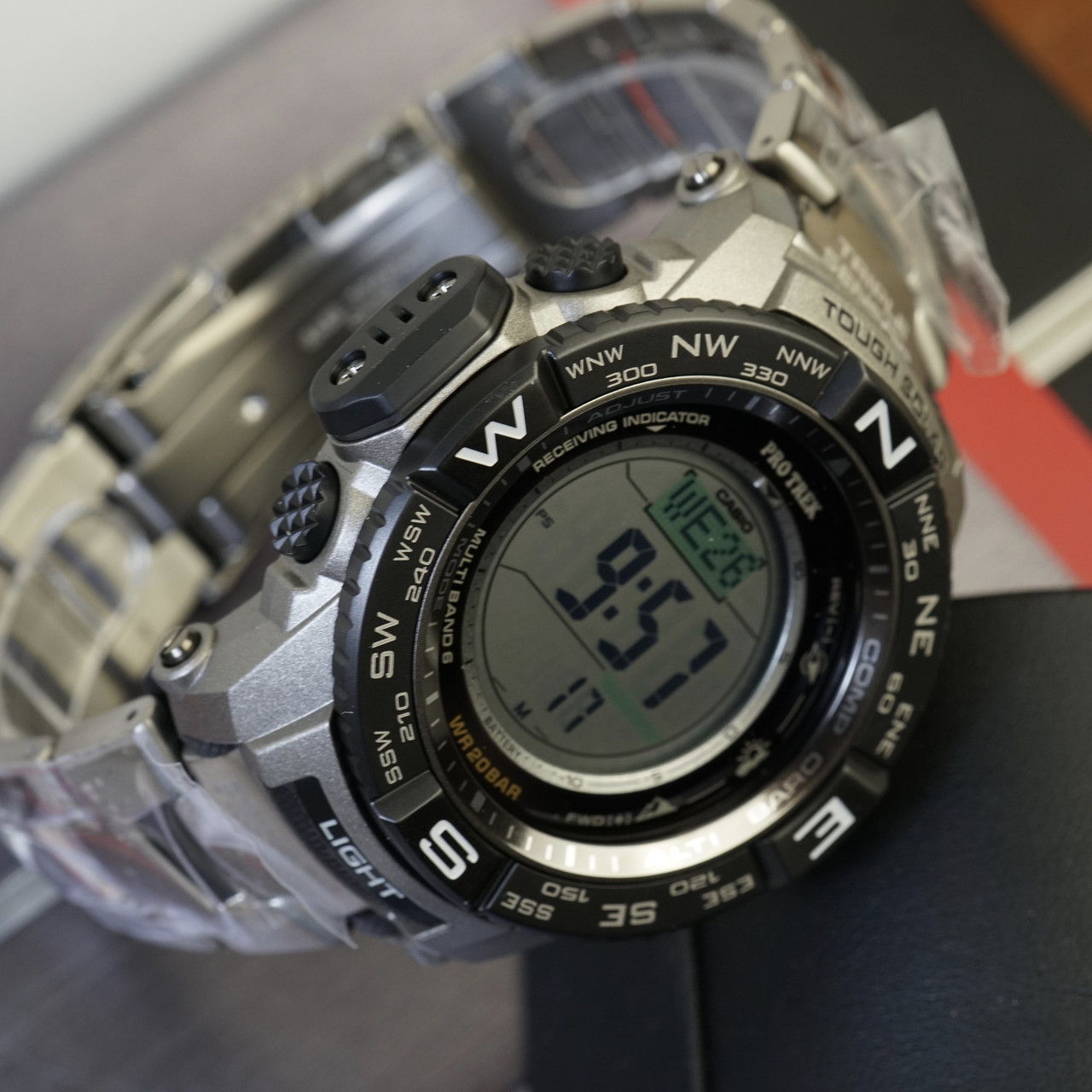 Casio PRW 3500 7 PROTREK Triple Sensor Titanium ID
