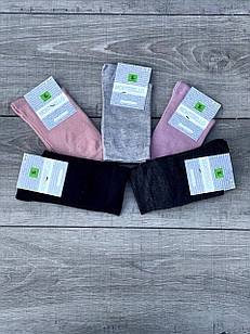 Високі м'які жіночі шкарпетки Montebello однотонні 36-40 12 шт в уп мікс з 5-ти кольорів