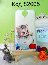 Чохол для lenovo s820 панель накладка з малюнком кошеня