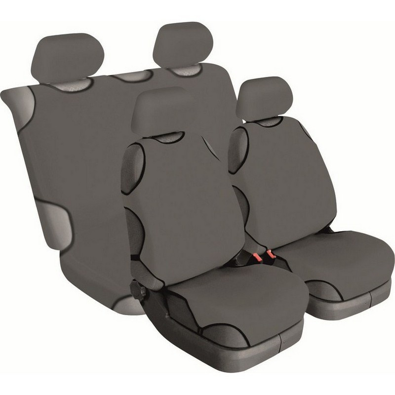 Автомобильные майки на сиденья автомобиля универсальные Beltex Cotton 4 штуки без подголовников серые (13110) - фото 1 - id-p1241624845