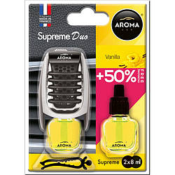 Ароматизатор в машину пахучка для авто Aroma Car Supereme DUO Slim 8ml Vanilla