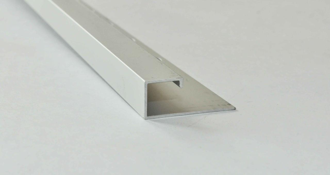 Алюмінієвий куточок для плитки зовнішній квадратний 10 мм 2.7 м