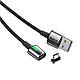 USB-кабель з магнітним коннектором Baseus Zinc Magnetic micro USB Cable 2.4 A 1 м чорний (CAMXC-A01), фото 3