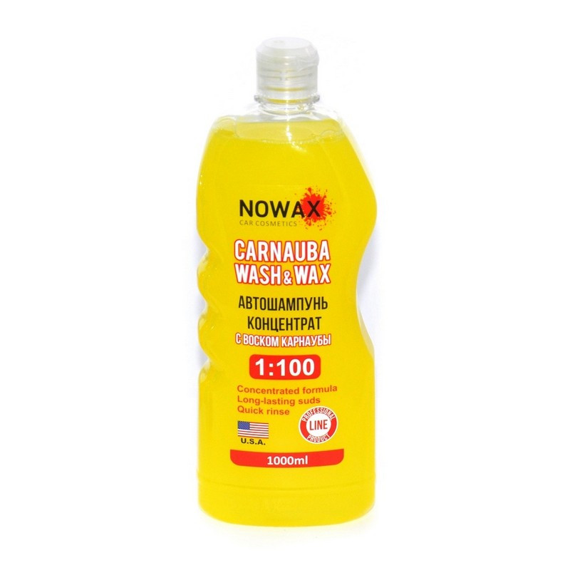 Піна для авто концентрат з воском карнауби Carnauba Wash & Wax NOWAX 1:100 1л (NX01100)