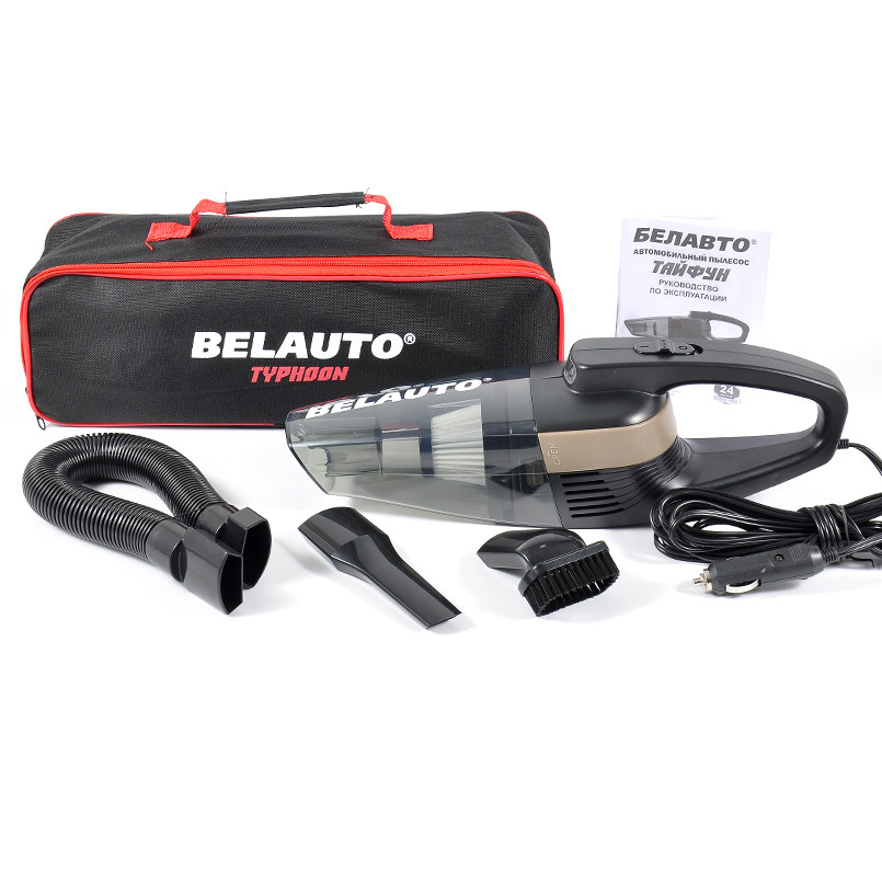 Автопилосос Белавто Тайфун пилосос для машини від прикурювача ручний з LED ліхтарем 110 Вт 32 кПа (BA55B)