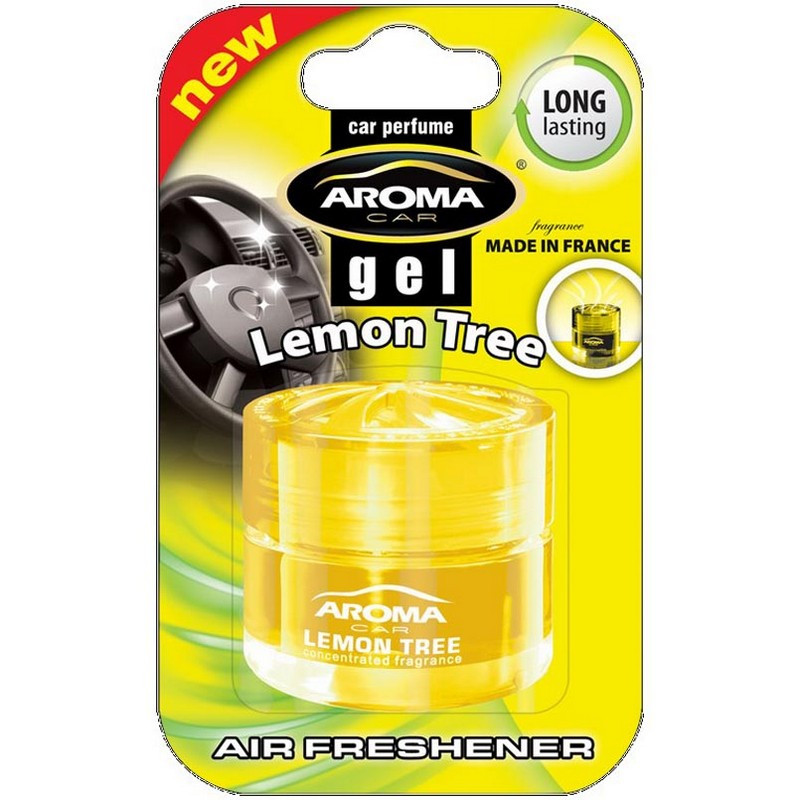 Автомобильный ароматизатор в салон машины Aroma Car Gel Lemon. Освежитель воздуха для авто