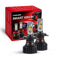 Светодиодные лед лампы для авто H4 CARLAMP Smart Vision Led автолампы н4 8000Lm 6500K СМ4 SM4