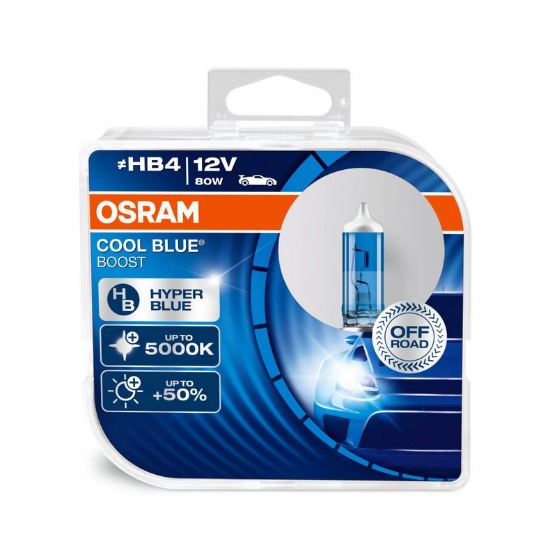 Галогеновые лампы OSRAM COOL BLUE BOOST HB4 12V 80W P22d (69006CBB-HCB ...