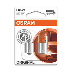 Лампи розжарювання OSRAM R5W 24V 5W BA15s ORIGINAL (5627-BLI2)