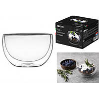 Піала Ardesto 500 мл із подвійними стінками боросилікатне скло AR2650G