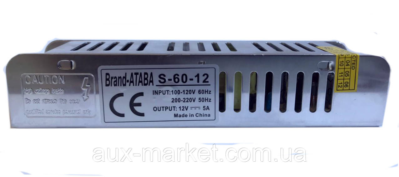 Блок живлення Ataba S-60-12 12 V 5 A