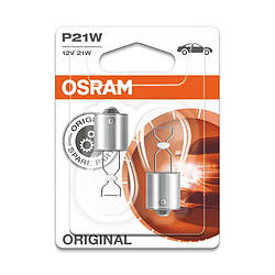 Лампи розжарювання OSRAM P21W 12V 21W BA15s ORIGINAL (7506-BLI2)