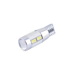 Світлодіодні LED автолампи SOLAR Premium Line 12V T10 W21x95d 10SMD 5730 + lens CANBUS white блістер 2шт