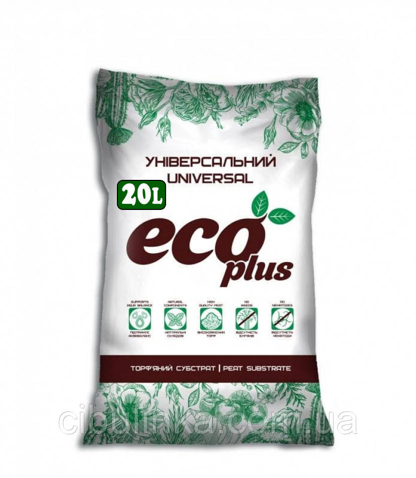 Субстрат Торфяной Универсальний, Eco Plus, 20 л