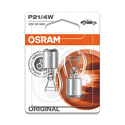 Лампи розжарювання OSRAM P21/4W 12V 21W BAZ15d ORIGINAL (7225-BLI2)