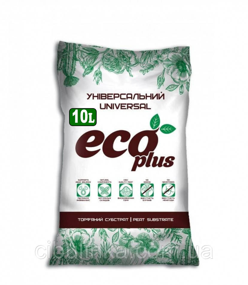 Субстрат Торфяной Универсальний, Eco Plus, 10 л