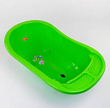 ST - 1004сал Ванночка зі зливом дитяча BIMBO колір салатовий, нековзні ніжки, велика