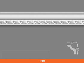 Багет плінтус стельовий Добра справа (2826) 53х57 40шт/кор