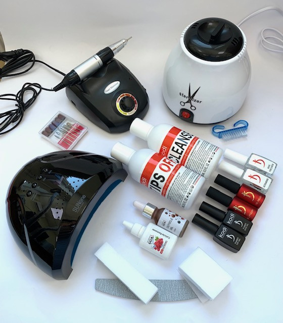 Стартовий набір для манікюру Kodi з лампою Sun One, фрезером ZS-603 та стерилізатором Tools Sterilizer, фото 1