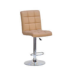 Стілець барний Augusto Bar CH - Base бежевий 1009 екошкіра, хромировання база з регулюванням висоти сидіння