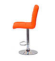 Стілець барний Augusto Bar CH - Base оранж 1012 екошкіра, хромировання база з регулюванням висоти сидіння, фото 4