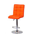 Стілець барний Augusto Bar CH - Base оранж 1012 екошкіра, хромировання база з регулюванням висоти сидіння, фото 3