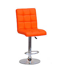 Стілець барний Augusto Bar CH - Base оранж 1012 екошкіра, хромировання база з регулюванням висоти сидіння