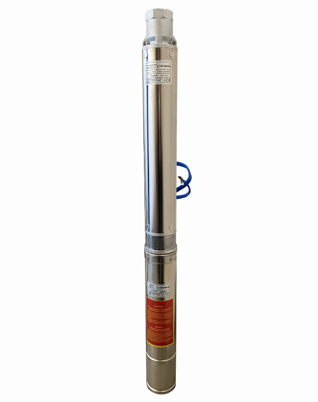 Насос свердловинний з підвищеною вуст-ма до піску OPTIMA PM 4QJm6/12 1.1 кВт 78м + кабель 1.5 м