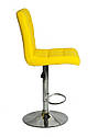 Стілець барний Augusto Bar CH - Base жовтий 1006 екошкіра, хромировання база з регулюванням висоти сидіння, фото 4