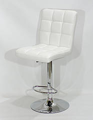 Стілець барний Augusto Bar CH - Base білий екошкіра, хромировання база з регулюванням висоти сидіння