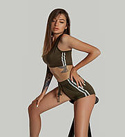 Спортивний костюм жіночий для фітнесу 2в1 Шортики для спорту Спортивний топ Одяг для фітнесу