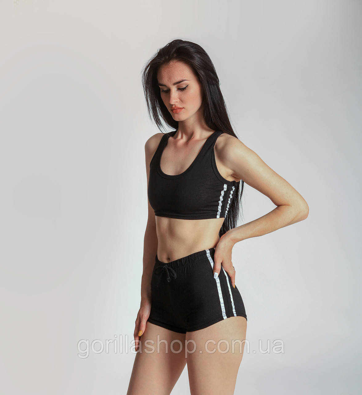 Спортивний костюм жіночий для фітнесу 2в1 Шортики для спорту Спортивний топ Одяг для фітнесу