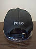 Кепка Бейсболка Поло Ральф чорна з великим білим лого, фото 6