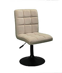 Стілець Augusto BK-Base Оксамит бежевий 1004 на чорній круглої базі з регулюванням висоти