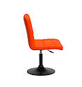 Стілець Augusto BK-Base екокожа оранж 1012 на чорній круглої базі з регулюванням висоти, фото 4