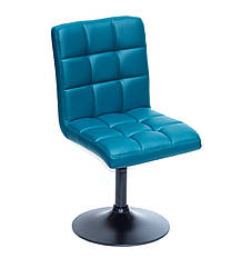 Стілець Augusto BK-Base екокожа зелений 1002 на чорній круглої базі з регулюванням висоти