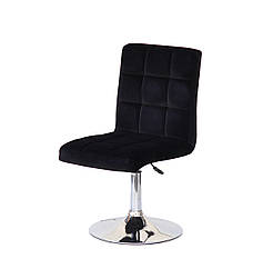 Стілець Augusto CH-Base чорний Оксамит 1011 хромованою круглої базі з регулюванням висоти