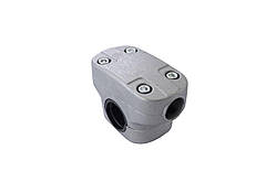 Кріплення ручки Асеса алюмінієве 26 мм з гумкою (613R)